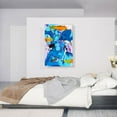 thumbnail image 2 of ARTCANVAS Abstract Navy Baby Blue Yellow Canvas Art Print - Size: 40" x 26" (1.50" Deep), 2 of 9