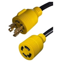 L14-30 Generator Extension Cord, 4-Prong, 10 AWG 4 Wire, 30A, 125/250V NEMA L14-30P to L14-30R - # IBX-5807Y (25 ft)