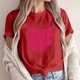 thumbnail image 5 of Camisetas de Manga Corta para Mujeres, Camiseta de Cuello Redondo Impresa de Moda, Primavera Y Verano Casual, 5 of 8