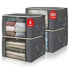 Under bed Storage Bags Organizer 4Pcs Closet Storage Organizers Foldable Under Bed Storage Bins Storage Containers
