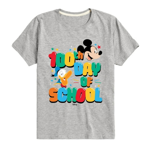 Disney - 100Th Day Of School - Toddler And Youth Short Sleeve Graphic T-Shirt