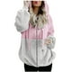 thumbnail image 2 of ICHUANYI Clearance Womens Warm Coat Jacket Zipper Solid Splicing Long Sleeve Blouse Tops Hoodie(Pink, L) ICHUANYI WER2023081504142, 2 of 6
