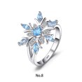 thumbnail image 3 of Qarigey Anillo de cristal para mujer, joyería para nudillos, exquisita decoración de mano, boda, compromiso, vacaciones, joyería artesanal Ropa, zapatos y accesorios Miscelánea talla 8, 3 of 6