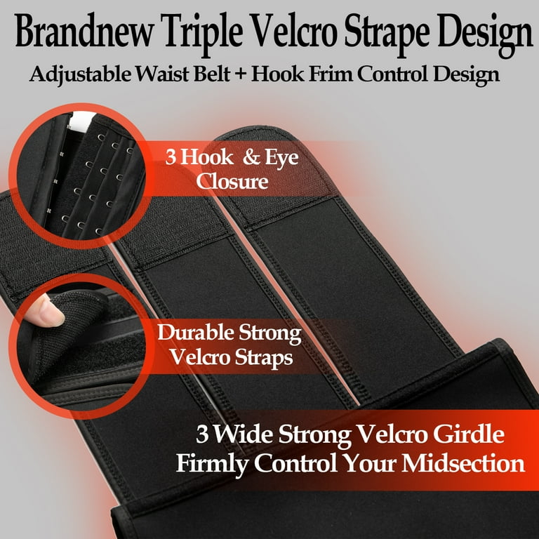 QRIC Women Waist Trainer Belt With Triple Straps Hook Closure - Main Image