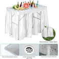 thumbnail image 3 of SUPER DEAL Party Ice Cooler Folding Table with 5L Bucket, Portable Outdoor Cooler Table with Removable Matching Skirt, Large Sink and Drain for BBQ, Picnic, and Camping, 3 of 8