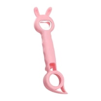 Cinvoph 4-in-1 Multi-Function Can Opener, Bottle Opener Manual, Portable Cap Remover, Pink