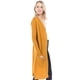 thumbnail image 2 of Cardigan ligero tejido con bolsas color Mostaza AMAD Casual para mujer Talla M, 2 of 4