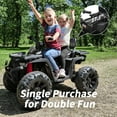 thumbnail image 4 of Hikiddo Kids ATV 4-Wheeler, 24 Volt 4WD Ride On Toys for Big Kids w/ 2 Seater, 4x200W Motor, 5.6Mph Max Speed -Black, 4 of 9