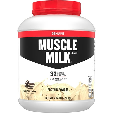 UPC 660726504260 product image for Muscle Milk Genuine Protein Powder, 32g Protein, Cookies 'N Creme, 4.94 Pound, 3 | upcitemdb.com