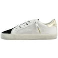 thumbnail image 3 of Vintage Havana Womens Gadol Perforated Metallic Lace Up  Athletic Sneakers, 3 of 5