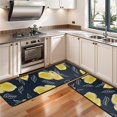 thumbnail image 3 of Kitchen Rugs Sets Of 2,Yellow Lemon Fruit Slices DarkBlue Pattern Anti Fatigue Kitchen Mat Rugs Non Slip Washable,Decorative Kitchen Floor Mats for Kitchen,Sink,Laundry,17"x47"+17"x47", 3 of 5