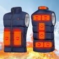 thumbnail image 1 of Chaquetas eléctricas con calefacción de 9 zonas para hombres y mujeres para acampar (4XL azul) Likrtyny Para estrenar, 1 of 9