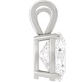 thumbnail image 2 of 14K Solid White Gold Lab Grown Moissanite Oval Cut Solitaire Pendant | Double Loop Bail | 8x6mm 1.25 CTW | 16-18" Adjustable Cable Chain Necklace | Luxury Gift, Birthday, Anniversary, Mothers Day, 2 of 7