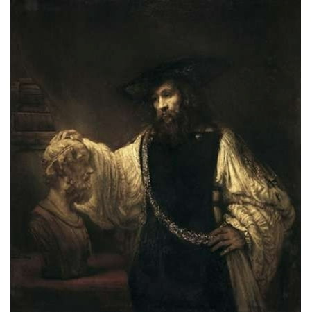 Aristotle With a Bust of Homer Canvas Art - Rembrandt Van Rijn (24 x