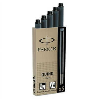 Parker 1950321 Quink Rollerball Pen Ink Refill, Fine Pt, Black or Blue,  Choose Quantity[Black,2 Pack]
