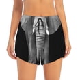 thumbnail image 4 of Lsque Indian Elephant Printed Women's Running Shorts with Liner Pockets,Elastic Quick Dry Workout Athletic Gym Yoga Shorts,Womens High Waist Shorts-, 4 of 9