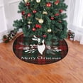 thumbnail image 2 of FMSHPON Merry Christmas Reindeer Florals Xmas Christmas Tree Skirt Stand Mat for Holiday Party Decoration Indoor Outdoor 48 inches, 2 of 3