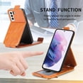 thumbnail image 2 of Zipper Wallet Case for Samsung Galaxy S22 5G, PU Leather [Card Holder Slot Handbag] with Adjustable Kickstand Flip Phone Cover for Samsung Galaxy S22 5G SDLL Orange, 2 of 14