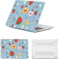 thumbnail image 1 of Housse de Protection pour MacBook Pro 15 Pouces 2015 2014 2013 2012 A1398 avec Écran Retina, Étui Rigide en Plastique Durable pour Ordinateur Portable pour MacBook Pro 15.4, Cerise Fraise, 1 of 7