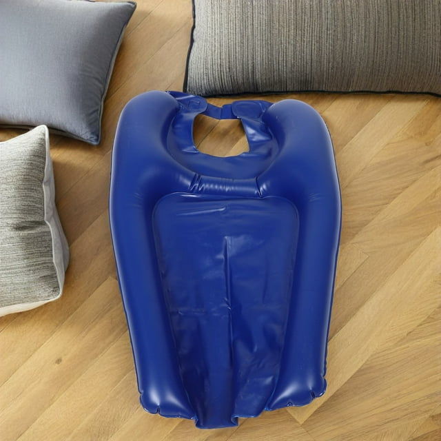 CHICHUMID Portable Inflatable Rinse Basin for Disabled Individuals in Blue with 1Set of Ergonomic Design
