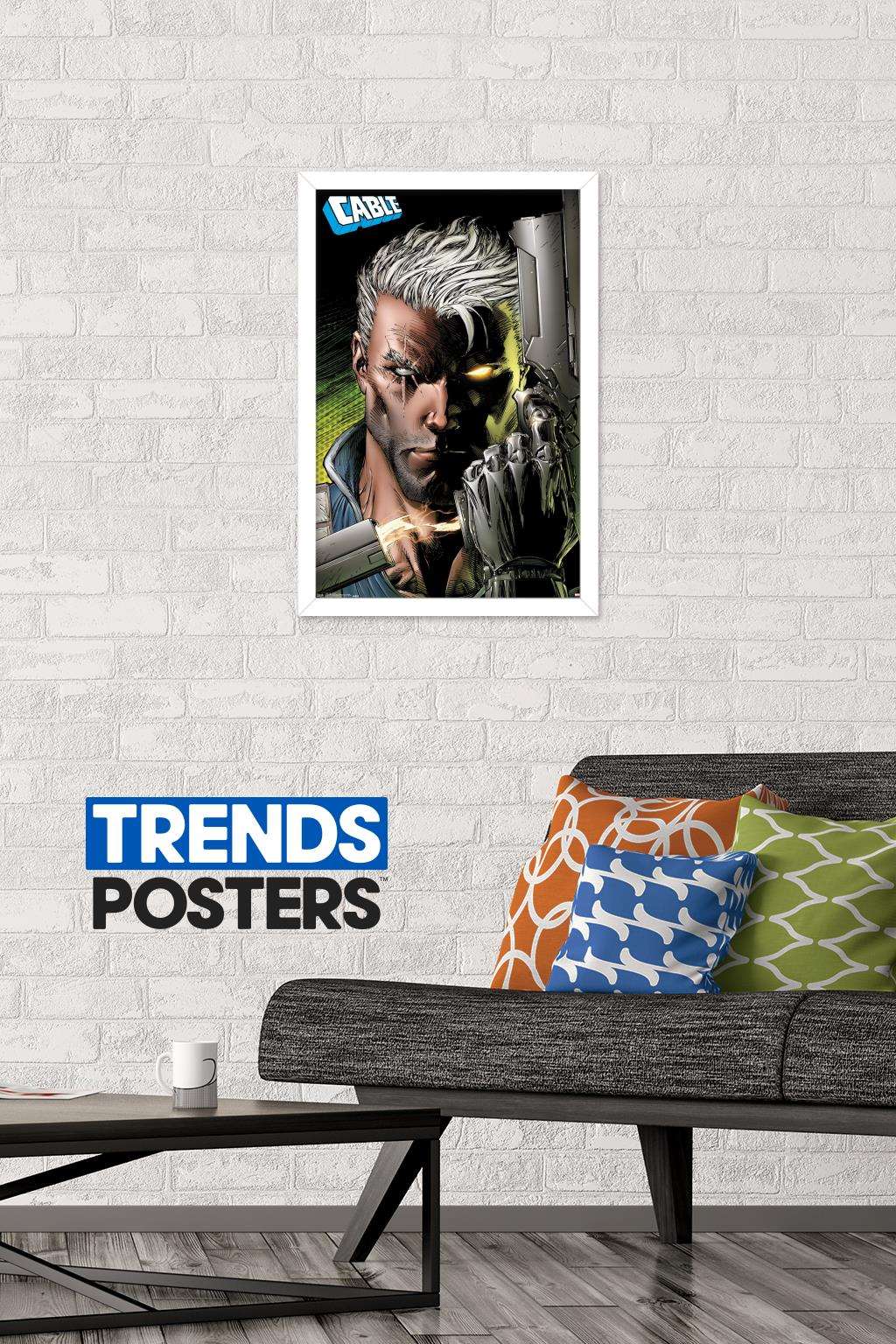 Marvel Comics - Cable Profile Wall Poster, 14.725" x 22.375", Framed