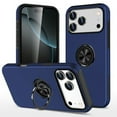 thumbnail image 2 of Hybrid Case with 360° Metal Ring Kickstand Slim Hard Back for Apple iPhone 17 Pro phone Cover - Blue, 2 of 7
