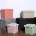 thumbnail image 3 of Storage Box Strong Load Bearing Capacity Foldable Fabric Versatile Storage Ottomans Cube Seat For Home Qinhai, 3 of 5