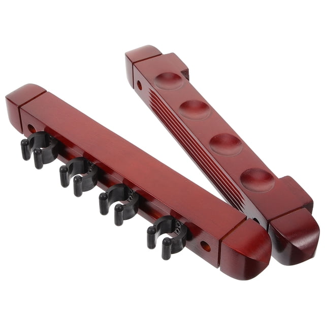 SEWACC 1set Wooden Pool Stand Wall Mount Rack Sturdy Holder For Display Storage Durable Billiard Organizer For Decor