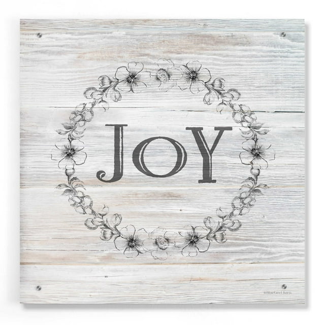 Epic Art 'Joy II' by Bluebird Barn, Acrylic Glass Wall Art, 24"x24"