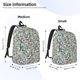 thumbnail image 2 of Disketp Rose Flowers print Canvas Backpack Lightweight Travel Daypack Student Rucksack Laptop Backpack-Medium, 2 of 5