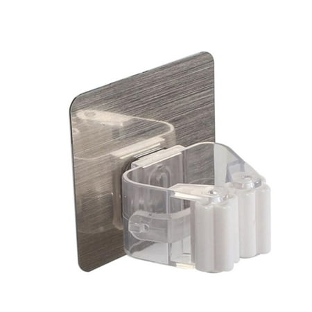 

BSMEAN Magic Sticker Strong Hook Bathroom Seamless Mop Hanger (Single White)