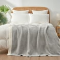 thumbnail image 5 of Snuggle Sac Ultra Soft Bedding Blankets Queen Size , Ultra Soft Microfiber Knitted Blanket Cozy Warm Blankets, Heather Grey,90x90 inches, 5 of 6