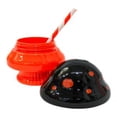 thumbnail image 2 of Vaso Popote Halloween Hongo Naranja Negro Melamina Brilloso, 2 of 3
