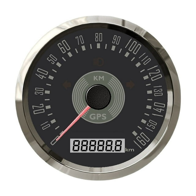 85mm Odometer Adjustable GPS Speedometer 0-160 Km/h 0-200 Km/h For Car Motorcycle 12V 24V With Red And Yellow Backlight ,Universal Compatibility