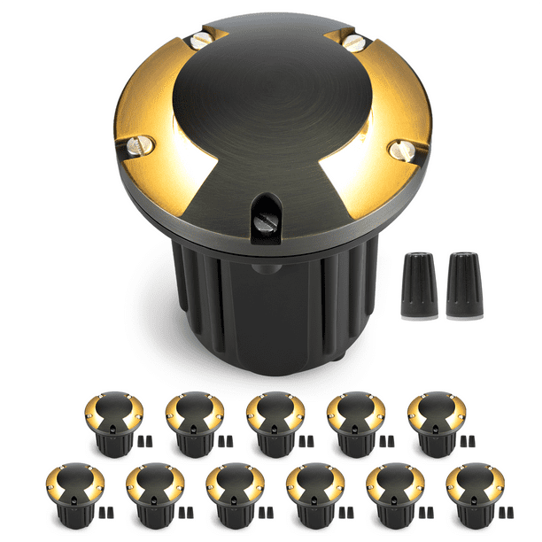 Gardenreet Brass Low Voltage Landscape In Ground Lights,12V LED Outdoor