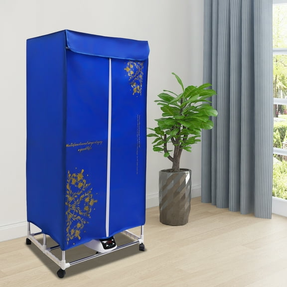 Clothes Dryer Portable Travel Dryer Machine Portable Dryer for Apartments New Generation Electric Clothes Drying Blue 2 Layers for Families Apartments Campers Student Dormitories