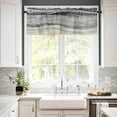 thumbnail image 2 of Coastal Beach Valance for Windows,Abstract Black Gray Wave Modern Ombre Window Treatments 1 Panel Short Curtains for Kitchen Windows Bathroom Bedroom,54 x 18 Inch, 2 of 6