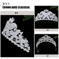 thumbnail image 3 of OHOIOLLA Tiara De Novia Con En Metal Plateado Para Y Sofisticada, 3 of 7