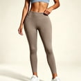 thumbnail image 5 of Zeliretfy Leggings for Women's Solid Color Yoga Leggings Soft Abdominal High Elastic Slim High Waist Yoga Pants Leggings for Women Tummy Control, 5 of 7