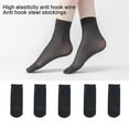 thumbnail image 3 of Huhudde 10 Pairs Women's Anti Snags Super Thin Stockings Silk Soft Stretchable Sheer Ankle High Socks For Formal and Casual, 3 of 15