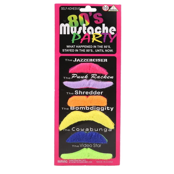 Bigote falso autoadhesivo, bigotes falsos coloridos, bigotes falsos de fiesta, pegatina de bigote falso adaptada para la perfección