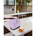thumbnail image 3 of Purple Small Toaster Cover 2 Slice, Kitchen Appliance Covers, Geometric Vertical Striped Solid Rainbow Toaster Oven Cover with Loop, Bread Machine Cover Polyester Dust Cover Protection, 3 of 4