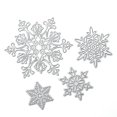 thumbnail image 1 of 4 Uds Navidad Copo Nieve Álbum Recortes Papel Tarjeta Diario Artesanía A Mano, 1 of 9