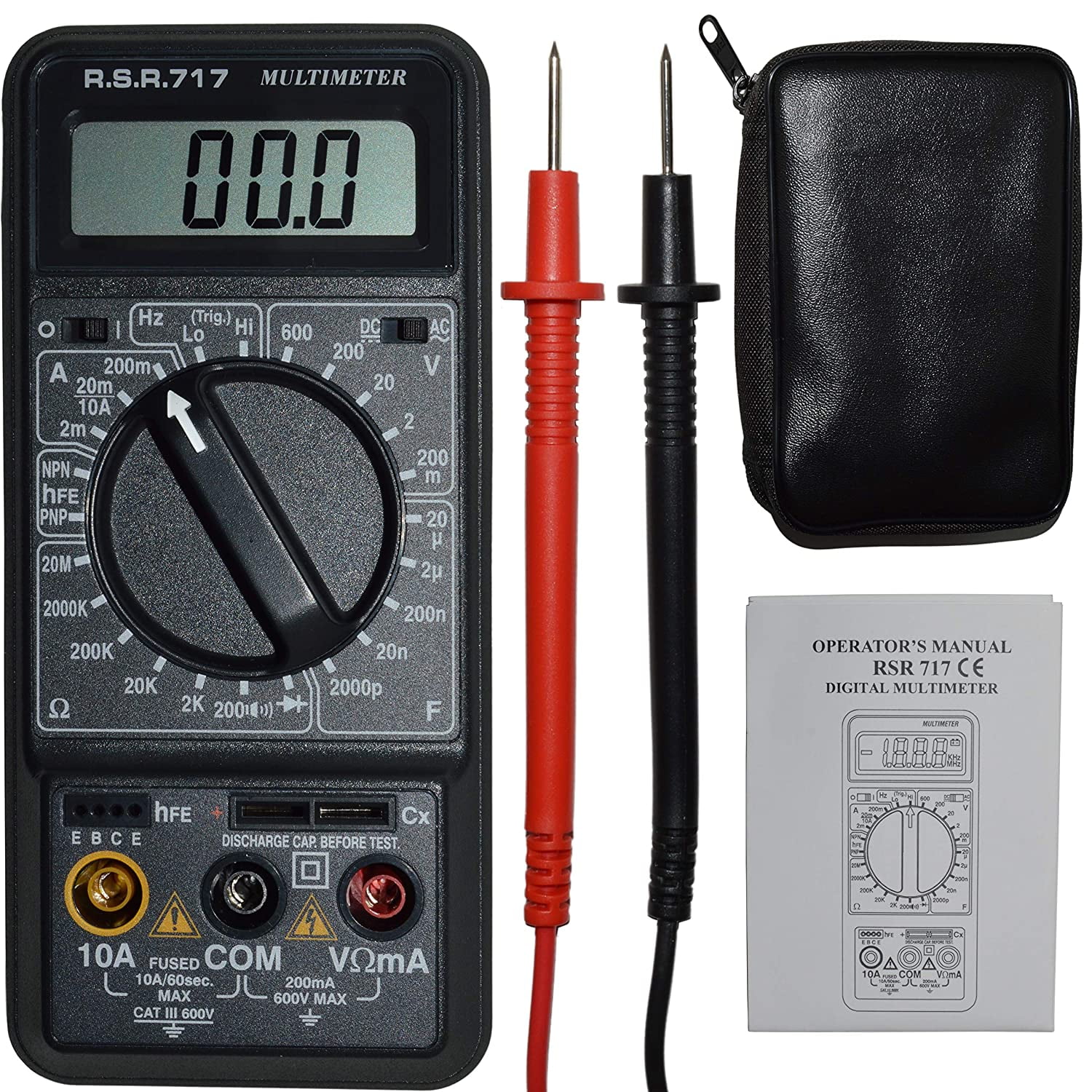 Victor 9807A Digital Multimeter 20000 Counts True RMS AC Capacitance  Frequency Diode Triode hFE Tech Meter Tester Electricista