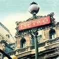 thumbnail image 3 of Schlabach, Sue 12x12 Black Modern Framed Museum Art Print Titled - Paris Metro Letter, 3 of 5