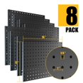 thumbnail image 3 of Paneles perforados de metal Peg Board Spampur, paquete de 8 con 50 ganchos, 3 of 9