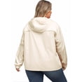 thumbnail image 3 of adviicd Plus Size Womens Rain Jacket with Hood Waterproof Raincoats Lightweight Packable Outdoor Trench Coat Beige, 4XL, 3 of 5