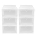thumbnail image 1 of 6Pcs Transparent Creative Shoes Case Plastic Drawer-Type Shoes Container, 1 of 7