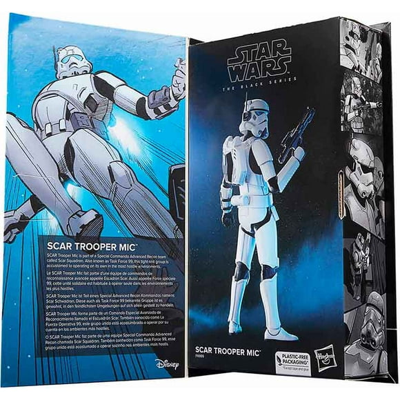 Star Wars The Black Series 6 Inch Action Figure Comic Cover - Scar Trooper Mic