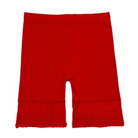 Ohufall Seamless Boyshorts Underwear for Women Sexy Solid Color Lace High Waist Tummy Control Boxer Brief Stretchy Breathable Hip Lift Shapewear Panty